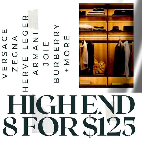 High End Mystery Box 8 for $125 Versace Armani Burberry Herve Leger Zegna - Picture 1 of 1